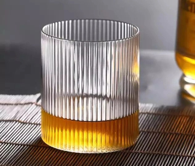 Breakfast Cup Heat-Resistant Glass Water Glass Whiskey Glass Japanese Style Ribbed Cup Vertical Stripes Wine Hot Selling Classic