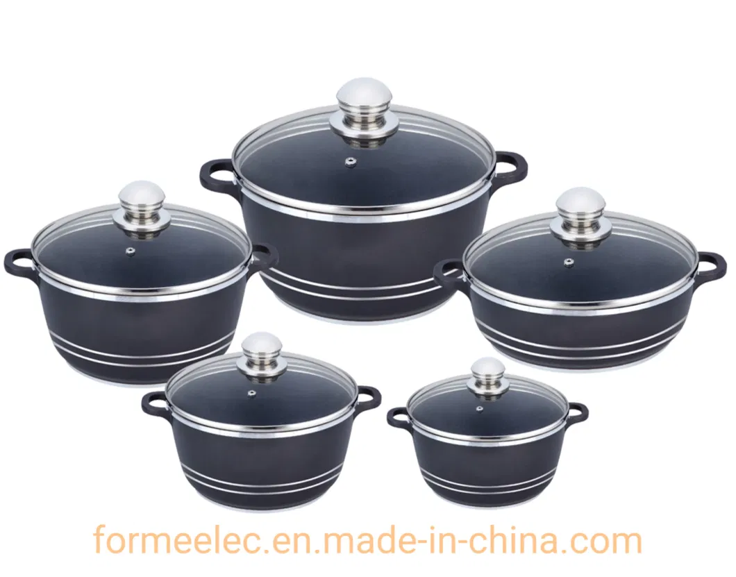 Marble 6PCS Cookware Set 32cm 36cm 40cm Casserole Set Aluminum Stewpot