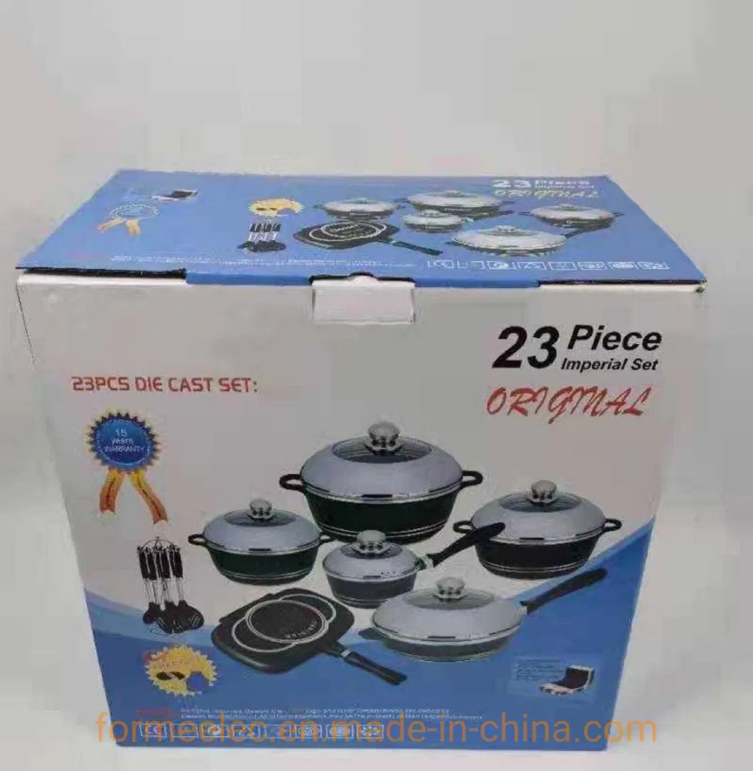 Marble 6PCS Cookware Set 32cm 36cm 40cm Casserole Set Aluminum Stewpot